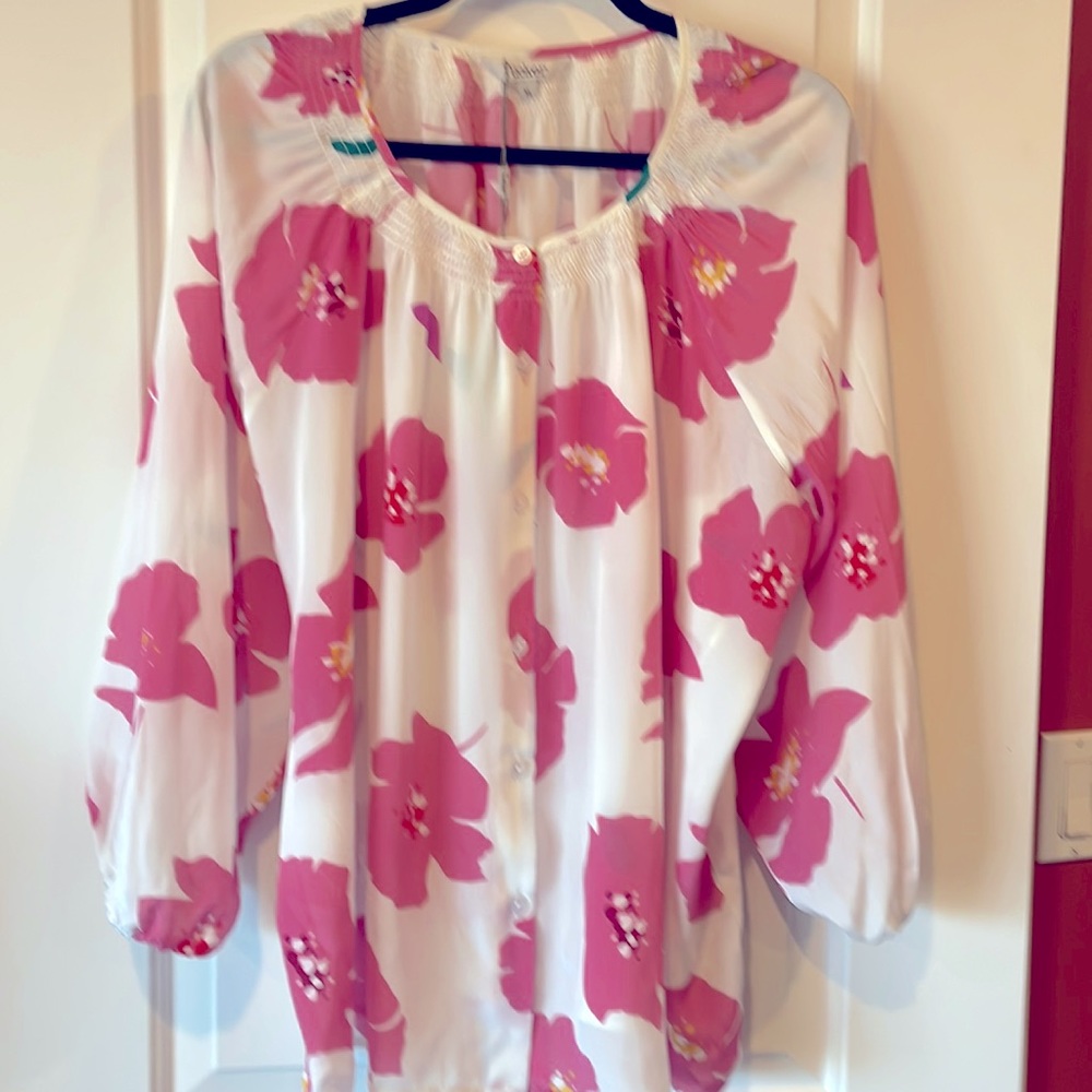 NWT Tucker silk blouse